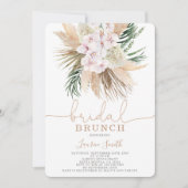 Boho Pampas invitation à la douche nuptiale (Devant)
