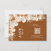 Boho Pampas lis & Eucalyptus QR Wedding RSVP (Dos)