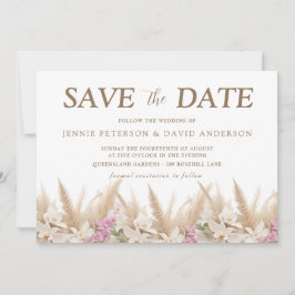 Boho Pampas & Orchidee Save the Date Kaart Wedding