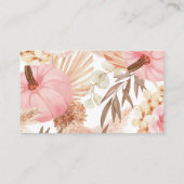 Boho Pampas Pink Pumpkin diaper raffle Informatiekaartje (Achterkant)