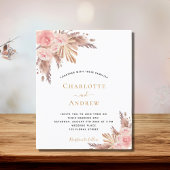 Boho pampas roos gold budget flyer