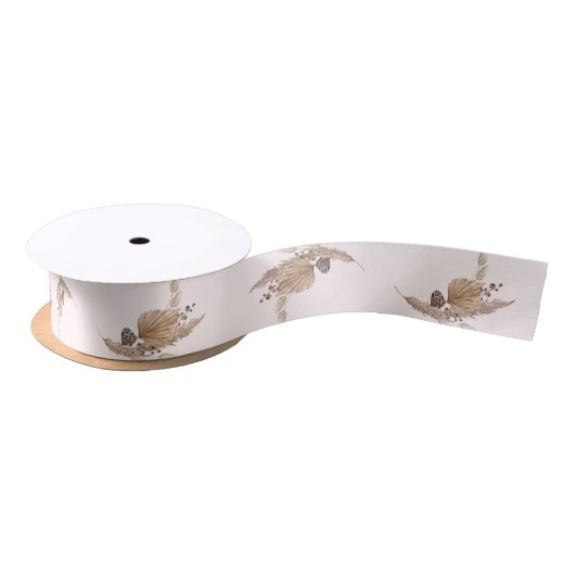 Boho Pampas Roze Lint (Spoel)