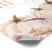Boho Pampas Roze Pompoen Kaarten & Geschenken Poster (Hoek)