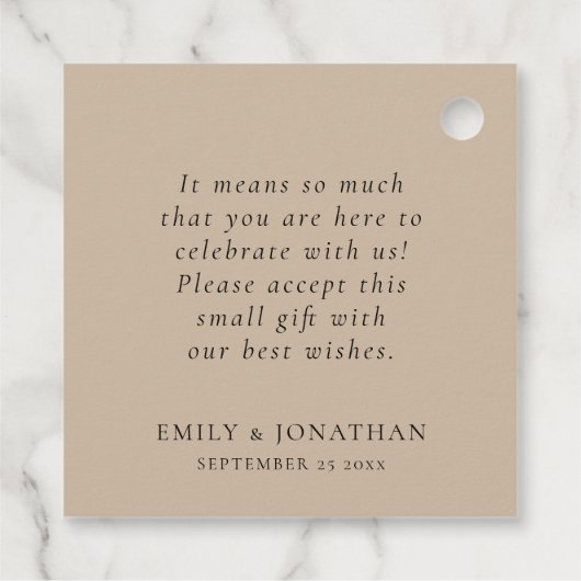 Boho Pampas Script Namen Datum Bruiloft Dank u Bedankjes Labels (Achterkant)