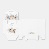 Boho pampas stoffige blauwe bloemenbruiloft gunst  bedankdoosjes (Uitgevouwen)