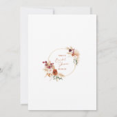 Boho Pampas Terracotta Bridal Shower Invitation (Dos)