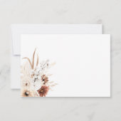 Boho Pampas Terracotta Trouw RSVP-kaart reactie  RSVP Kaartje (Achterkant)