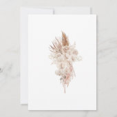 Boho Pampas Tuin Bruidsdouche Uitnodiging (Achterkant)