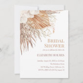 Boho Pampas Tuin Bruidsdouche Uitnodiging (Voorkant)