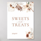 Boho Pampas Wedding Sign Poster (Voorkant)