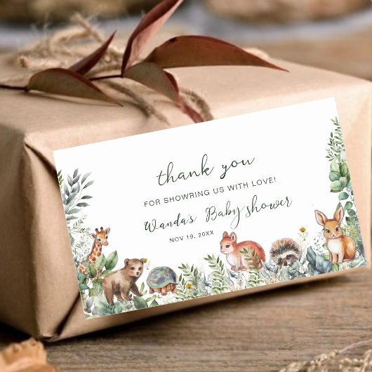 Boho Pampas Woodland Baby shower Bedankt Rechthoekige Sticker