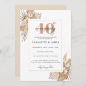 Boho Pampasgras 40e trouwdag Kaart (Voorkant / Achterkant)