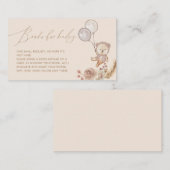 Boho Pampass Book Request Beer Balloon Baby shower Informatiekaartje (Voorkant / Achterkant)