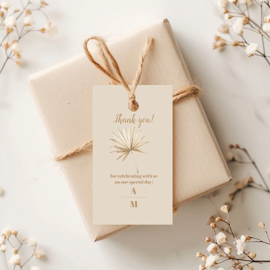 Boho Pampass gras Bloemen bruiloft Cadeaulabel