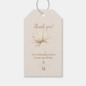 Boho Pampass gras Bloemen bruiloft Cadeaulabel (Voorkant)