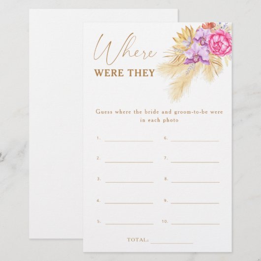 Boho pampass - Waar waren ze vrijgezellenfeest spe (Voorkant / Achterkant)