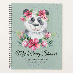 Boho Panda Bear Baby shower Planner Fleurs