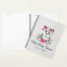 Boho Panda Bear Baby shower Planner Fleurs