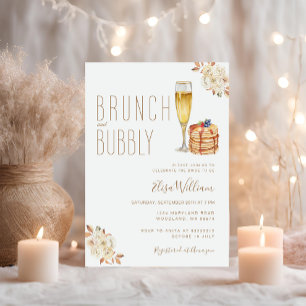 Boho Pannenkoek Brunch en Bubbly Vrijgezellenfeest Kaart