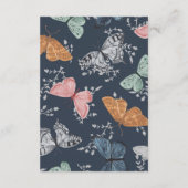 Boho Papillons Livres pour bébé invitation insérer (Dos)