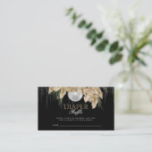 Boho Papmas Grass Disco Luier Raffle Baby shower Informatiekaartje (Staand voorkant)