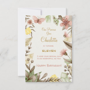 Boho Pareltjes  Crystals blije verjaardag Kaart