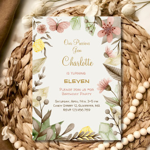 Boho Pareltjes Crystals waterverf verjaardag Kaart