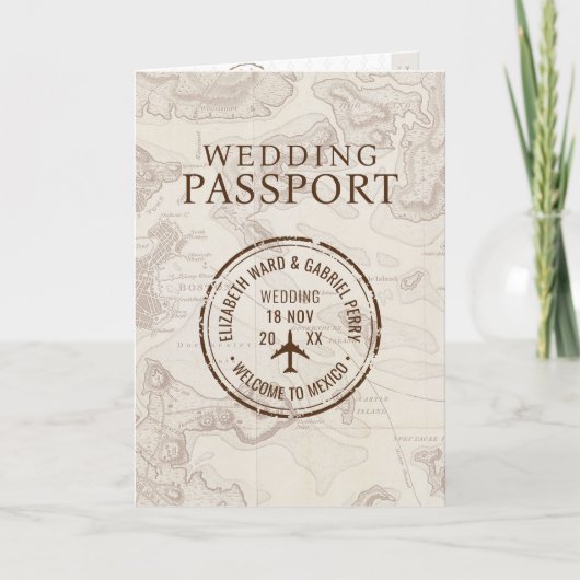 Boho Paspoort Bestemming Bruiloft (Voorkant)