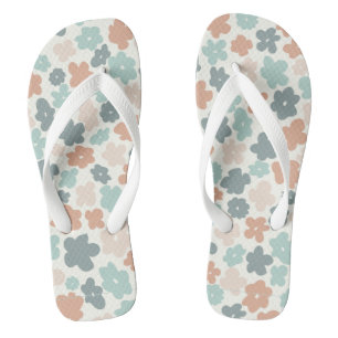 Boho pastel bloemen teenslippers