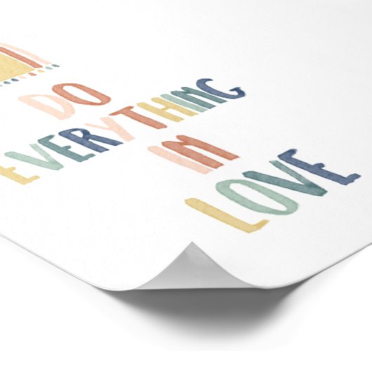 Boho pastel Doe alles met liefde poster (Hoek)
