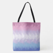 Boho Pastel Fluffy Abstract Bigender Pride Flag Draagtas (Voorkant)