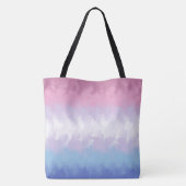 Boho Pastel Fluffy Abstract Bigender Pride Flag Draagtas (Achterkant)