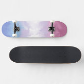 Boho Pastel Fluffy Abstract Bigender Pride Flag Skateboard (Horizontaal)