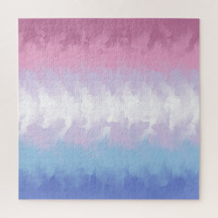 Boho Pastel Fluffy Abstract Bigender Pride Vlag Legpuzzel