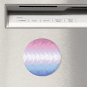Boho Pastel Fluffy Abstract Bigender Pride Vlag Magneet (Insitu (Vaatwasser))