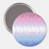 Boho Pastel Fluffy Abstract Bigender Pride Vlag Magneet (Voorkant / Achterkant)