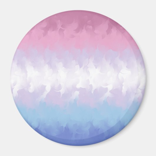 Boho Pastel Fluffy Abstract Bigender Pride Vlag Magneet (Voorkant)