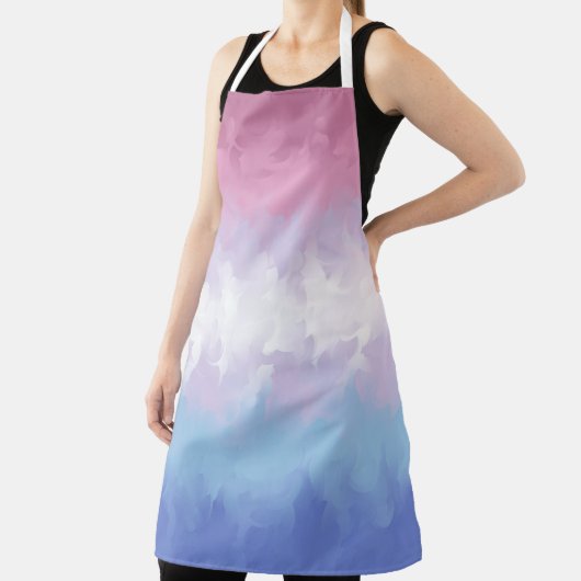 Boho Pastel Fluffy Abstract Bigender Pride Vlag Schort (Insitu)