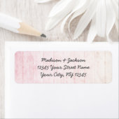 Boho Pastel Houten Graan Bruiloft Retouradres Etiket (Insitu)
