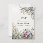 BOHO Pastel Jardin Couleurs Mariage RSVP (Devant)