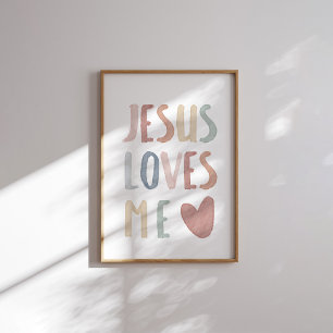 Boho pastel Jezus houdt van me print