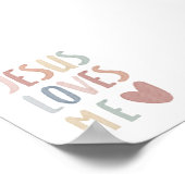 Boho pastel Jezus houdt van me print (Hoek)