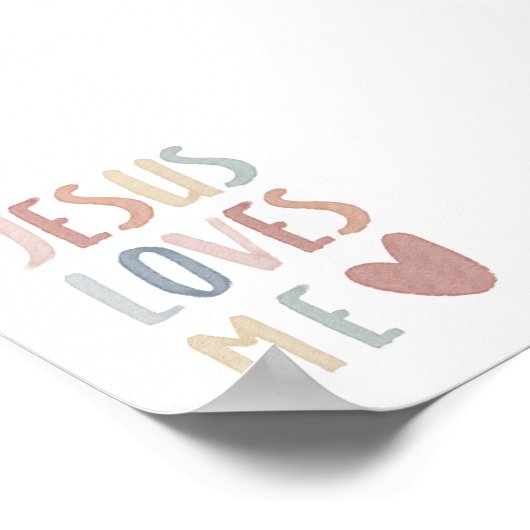 Boho pastel Jezus houdt van me print (Hoek)