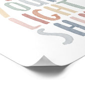 Boho pastel laat je licht glanzen print (Hoek)