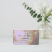 Boho Pastel Lavender Grunge Visitekaartje (Staand voorkant)