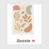 Boho Pastel Leaves Custom Sticker | Modern Botanic (Vel)