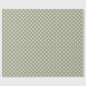 Boho Pastel Meisjesachtig Moderne Groene Geometris Cadeaupapier (Vlak)