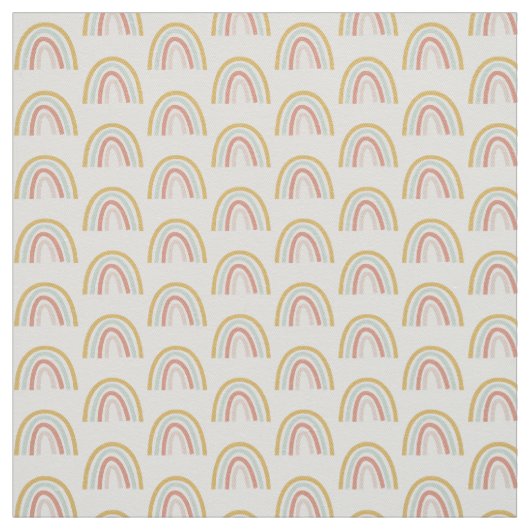 Boho Pastel Mini Regenboog Katoen Stof (Swatch)