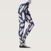 Boho Pastel Plumes Leggings (Droite)