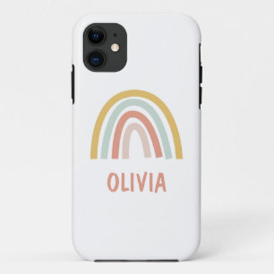 Boho Pastel Rainbow gepersonaliseerd iPhone 11 Hoesje